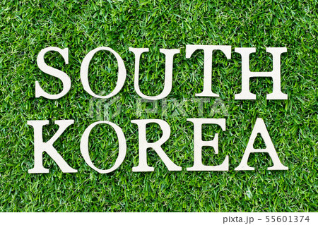 Wood alphabet letter in word south korea 55601374