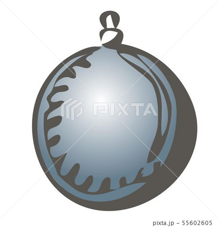 Vector isolated hand draw Christmas toy sphere on a white background 55602605