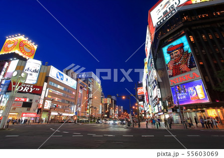【北海道】すすきの交差点の夜景 55603069