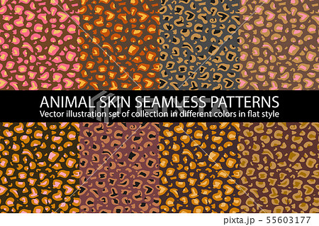 set natural animal skin Seamless Pattern vector 55603177