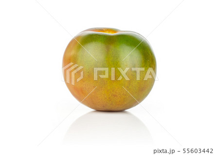 Greenish red tomato isolated on white Greenish red tomato isolated on white 55603442