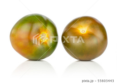 Greenish red tomato isolated on white Greenish red tomato isolated on white 55603443