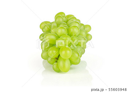 Fresh green grape isolated on white Fresh green grape isolated on white 55603948