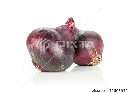 Stale red onion isolated on white Stale red onion isolated on white 55603952