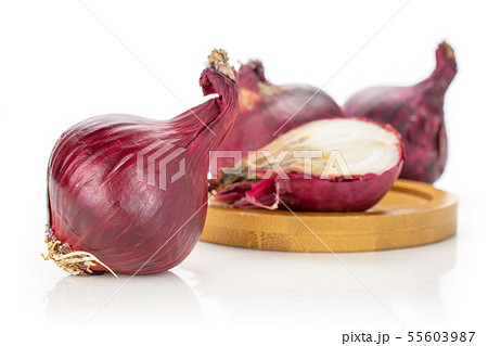 Stale red onion isolated on white 55603987