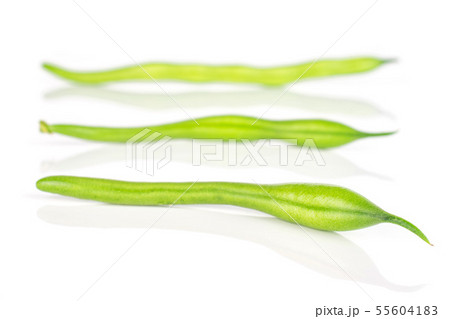 Fresh green bean isolated on white 55604183