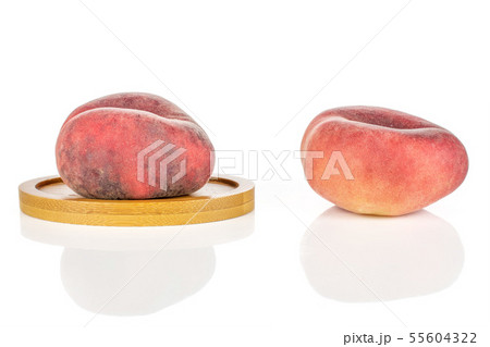Fresh paraguay peach isolated on white Fresh paraguay peach isolated on white 55604322
