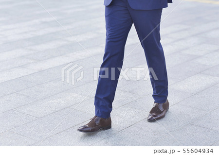 African American Businessman Walking In City, Cropped African American Businessman Walking In City, Cropped 55604934
