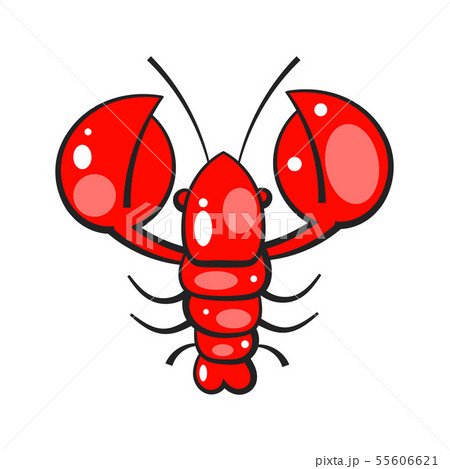 Red crayfish. Template for printing on fabric. Red crayfish. Template for printing on fabric. 55606621