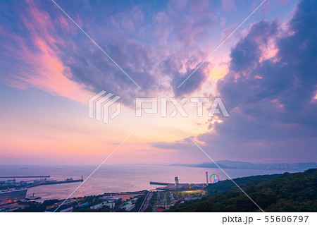Wolmi amusement park after Sunset at incheon, 55606797