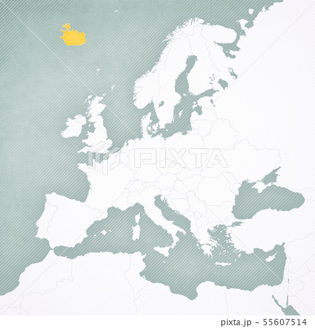 Map of Europe - Iceland 55607514