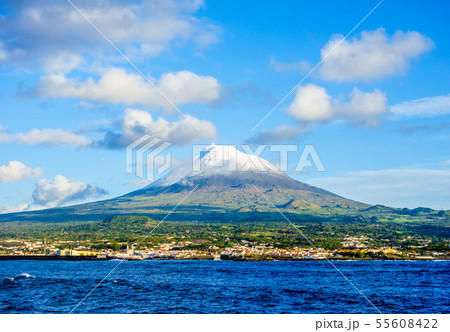 Mount Pico volcano western slope and town. 55608422