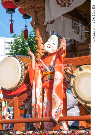 東京都　八王子まつり　山車の居囃子・岡目の舞　関東屈指の山車祭り 55611688