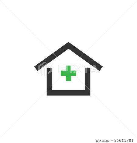 Clinic house icon design template vector isolated Clinic house icon design template vector isolated 55611781