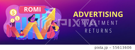 Marketing investment concept banner header. 55613606