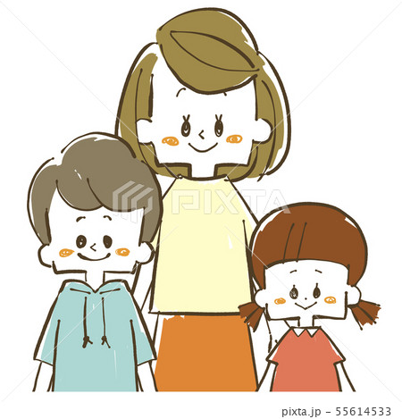 親子-母親と子供 親子-母親と子供 55614533