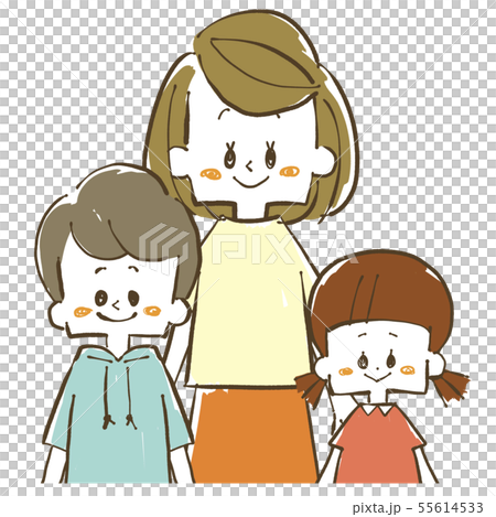親子-母親と子供 親子-母親と子供 55614533