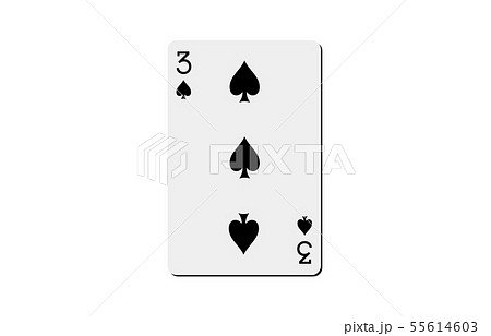 トランプスペード3のイラスト素材