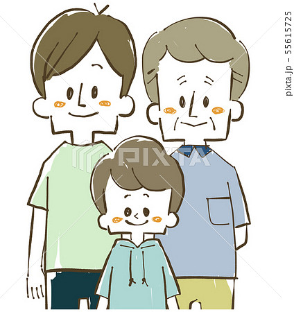 三世代親子-男性 三世代親子-男性 55615725