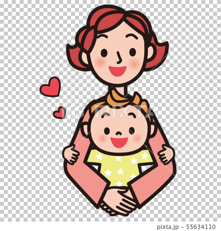 A mother holding a baby A mother holding a baby 55634110