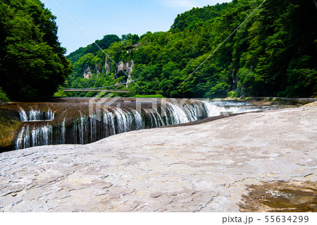 群馬県 吹割の滝 遊歩道と吹割橋 群馬県 吹割の滝 遊歩道と吹割橋 55634299