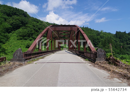 信州の災害跡地　浦川橋　北安曇郡小谷村の稗田山崩れ　２０世紀最大級の土砂災害 55642734