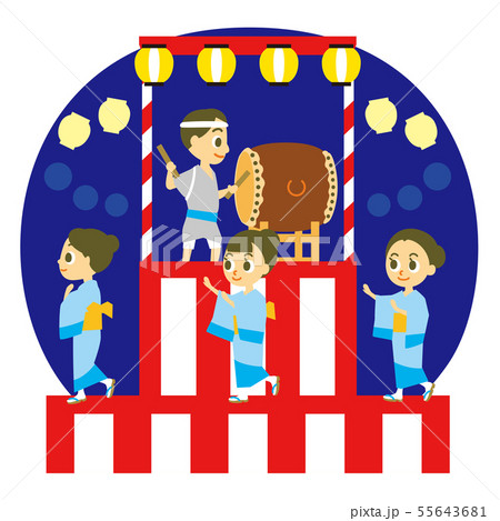 盆踊り　やぐら太鼓 55643681