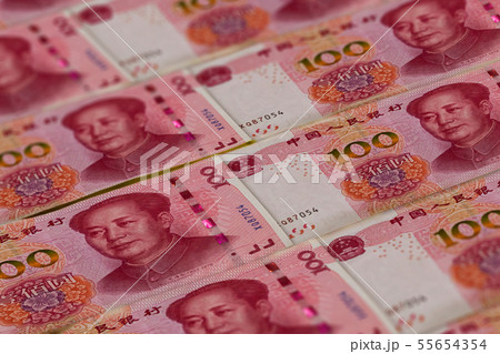 100 Chinese Renminbi banknotes background 100 Chinese Renminbi banknotes background 55654354