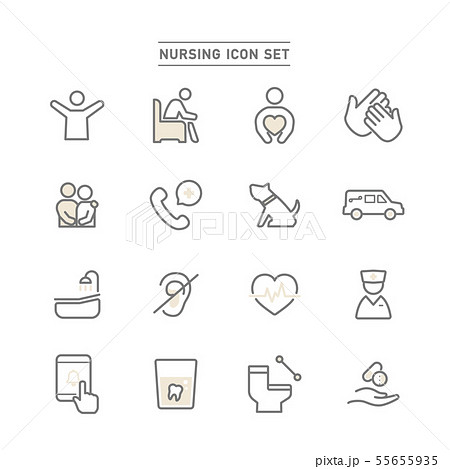 NURSING ICON SET 55655935