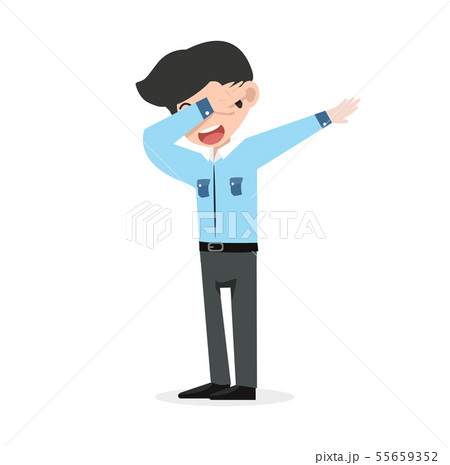 businessman showing dab movement businessman showing dab movement 55659352
