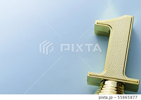Textured decorative gold winners trophy number one Textured decorative gold winners trophy number one 55665877