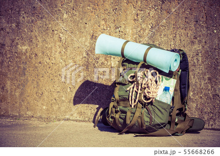 Hiking backpack camping equipment outdoor on Hiking backpack camping equipment outdoor on 55668266