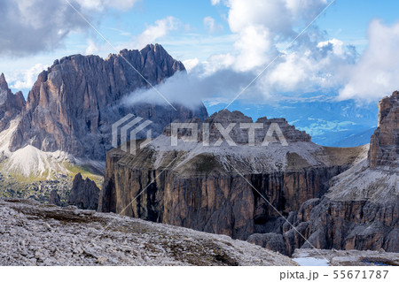 The Sass Pordoi is a relief of the Dolomites, in The Sass Pordoi is a relief of the Dolomites, in 55671787