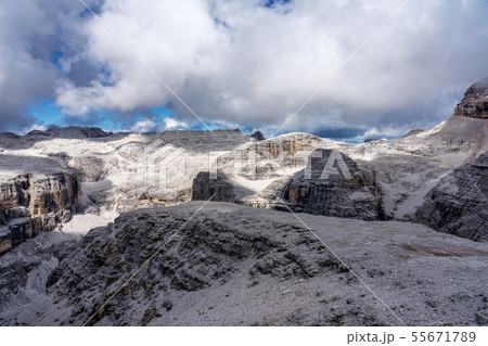 The Sass Pordoi is a relief of the Dolomites, in 55671789