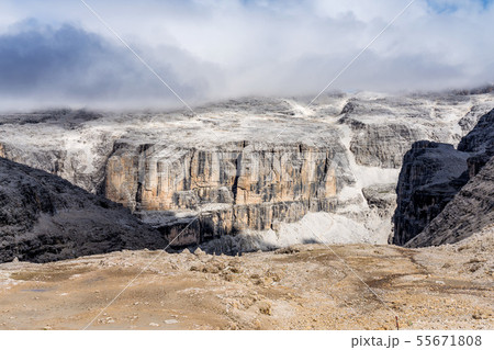 The Sass Pordoi is a relief of the Dolomites, in 55671808