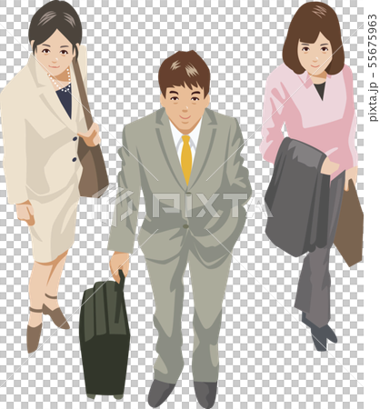 ビジネスマン 俯瞰のイラスト素材