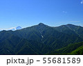 仙丈ケ岳の登山道から望む日本の高峰ベスト3（富士山、北岳、間ノ岳）① 55681589