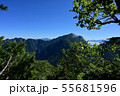 仙丈ケ岳登山道～樹林帯から望む甲斐駒ヶ岳と鋸岳 55681596