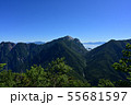 仙丈ケ岳登山道から望む甲斐駒ヶ岳と鋸岳 55681597
