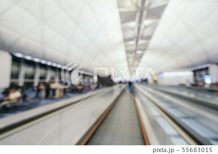 Abstract blur and defocused airport terminal interior Abstract blur and defocused airport terminal interior 55683015
