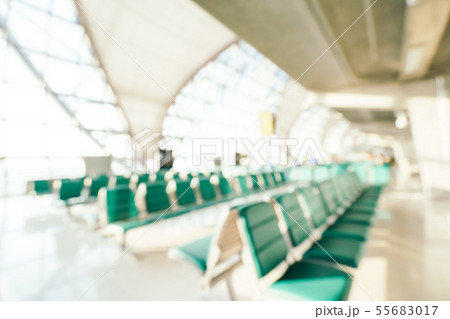 Abstract blur and defocused airport terminal interior Abstract blur and defocused airport terminal interior 55683017