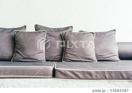 Comfortable pillow on sofa Comfortable pillow on sofa 55683387