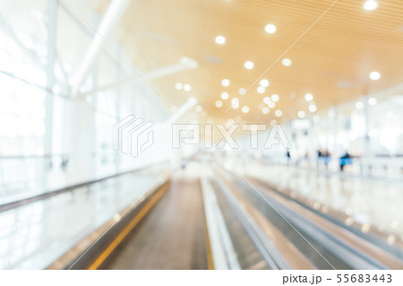 Abstract blur and defocused airport passenger terminal for transportation interior 55683443