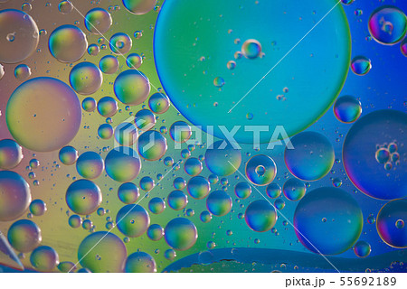 Rainbow abstract background picture made with oil, 55692189