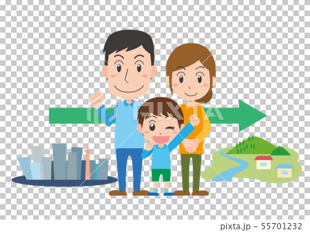 家族　移住　田舎暮らし　帰省　旅行　観光　ファミリー 55701232
