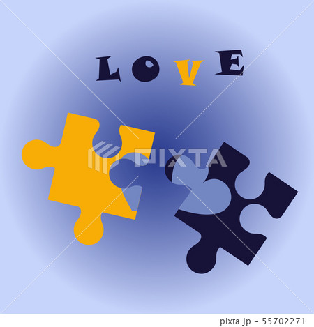 Cheerfully colorful heart shaped puzzle vector graphic template illustration isolated on white 55702271