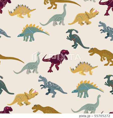 Colourful predators seamless pattern 55705272