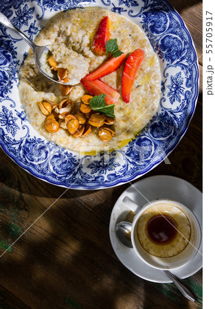 Porridge with beans and sweet potatoes. Porridge with beans and sweet potatoes. 55705917