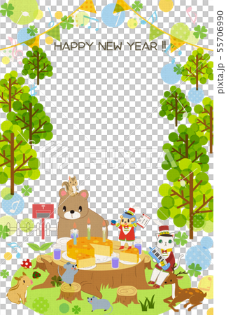 兒童年的逗人喜愛的新年卡片模板 兒童年的逗人喜愛的新年卡片模板 55706990