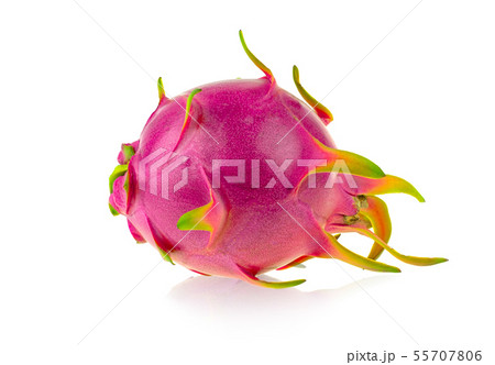 Beautiful pink dragon fruit or pitaya isolated at  55707806